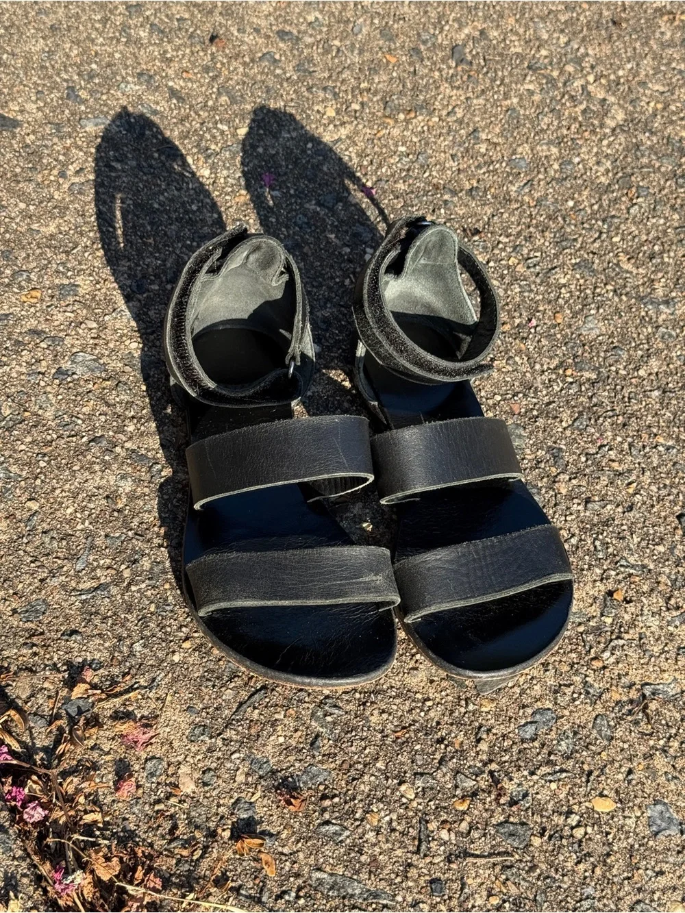 Bonpoint Paris Black Leather Ankle Strap Sandals EU 29 Kids US 11.5–12
